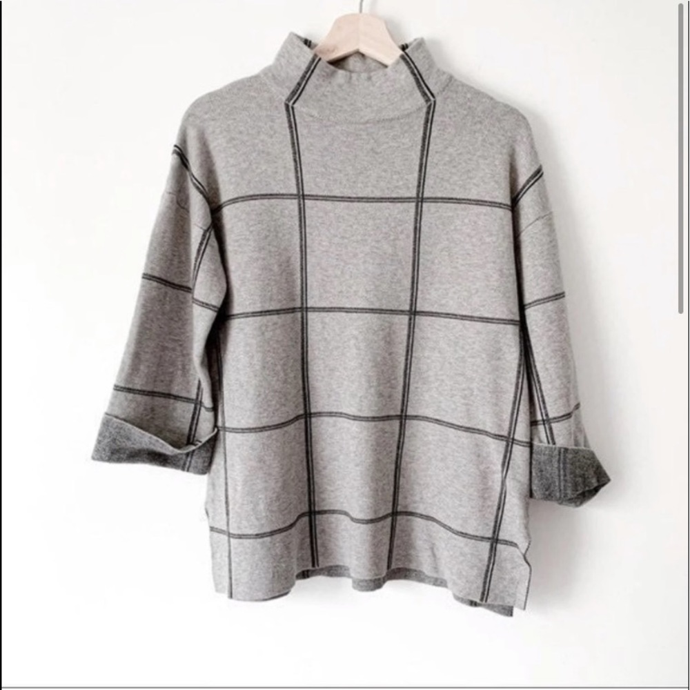 Tahari mock neck sweater